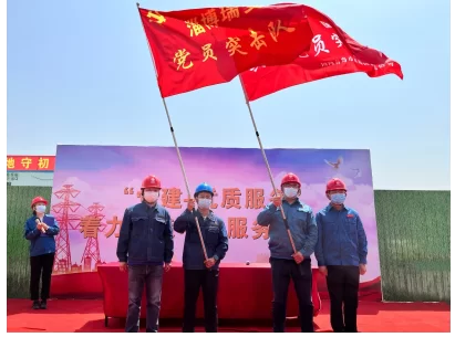 瑞安公司：党建联建主题党日活动在黄岛京东方配套变电站项目进行